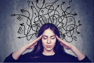 woman on concetration to avoid distraction