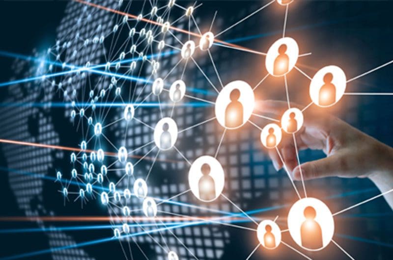 Graphic to depict users connected