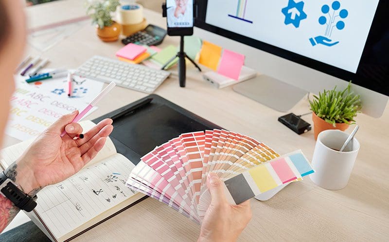 Color monochrome palette cards